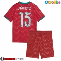 Otroške Nogometnih dresov Portugalska Joao Neves #15 Domači SP 2026 Kratki rokavi (+ hlače)